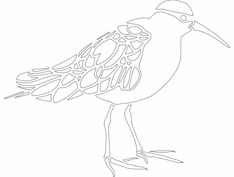 طرح پرنده مناسب برای استفاده در دستگاه های cnc چوب و cnc لیزر - bird dxf file