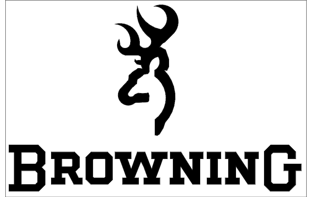 طرح لوگو براونینگ مناسب برای استفاده در دستگاه های cnc چوب و cnc لیزر - browning logo dxf file