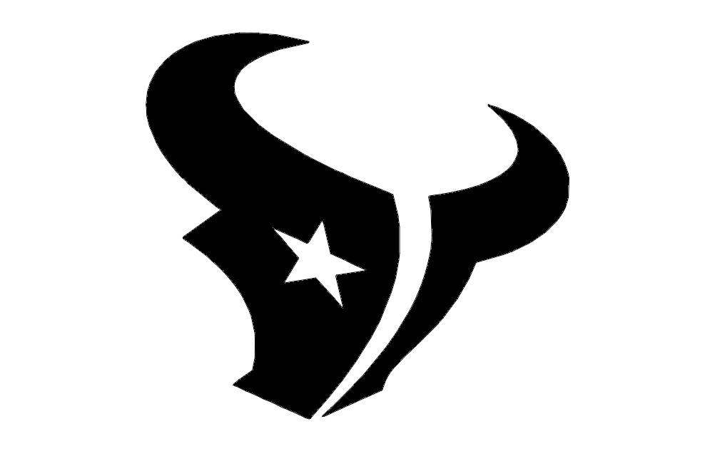 طرح هوستون تگزاس مناسب برای استفاده در دستگاه های cnc چوب و cnc لیزر - houston texans dxf file