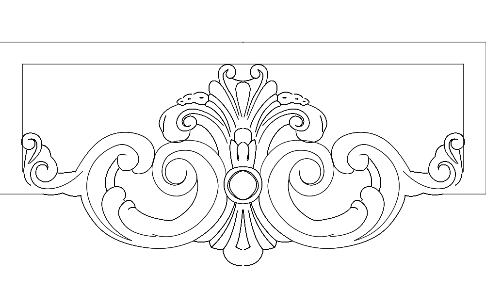 طرح فریم ۶ مناسب برای استفاده در دستگاه های cnc چوب و cnc لیزر - frame 6 dxf file