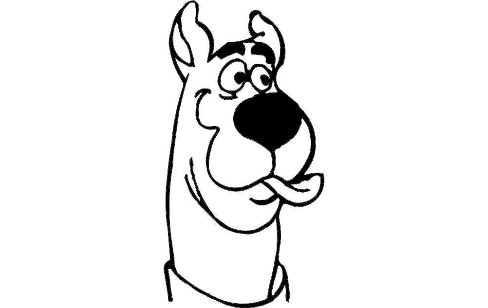 طرح اسکوبی دو مناسب برای استفاده در دستگاه های cnc چوب و cnc لیزر - scooby doo dxf file