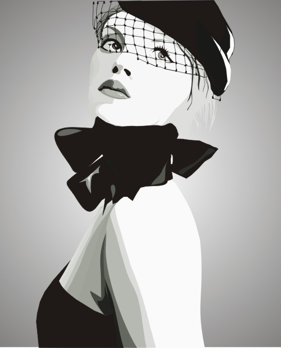 طرح وکتور دختر شیک پوش مناسب برای استفاده در دستگاه های cnc چوب و cnc لیزر - fashion girl vector cdr file