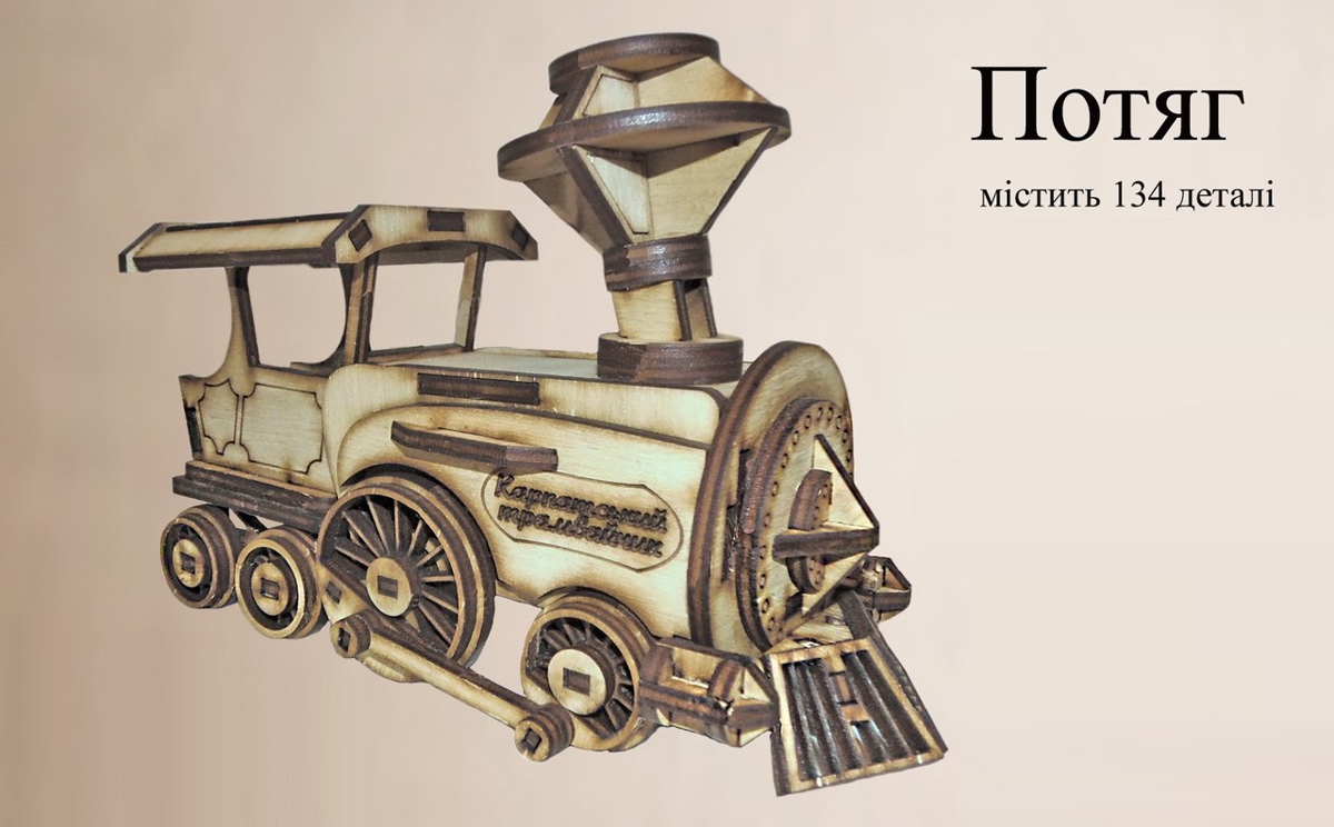 طرح مدل کیت لوکوموتیو مناسب برای استفاده در دستگاه های cnc چوب و cnc لیزر - locomotive laser cut model kit cdr file