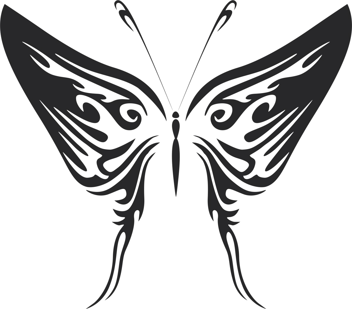 طرح قبیله پروانه مناسب برای استفاده در دستگاه های cnc چوب و cnc لیزر - butterfly tribal cdr file