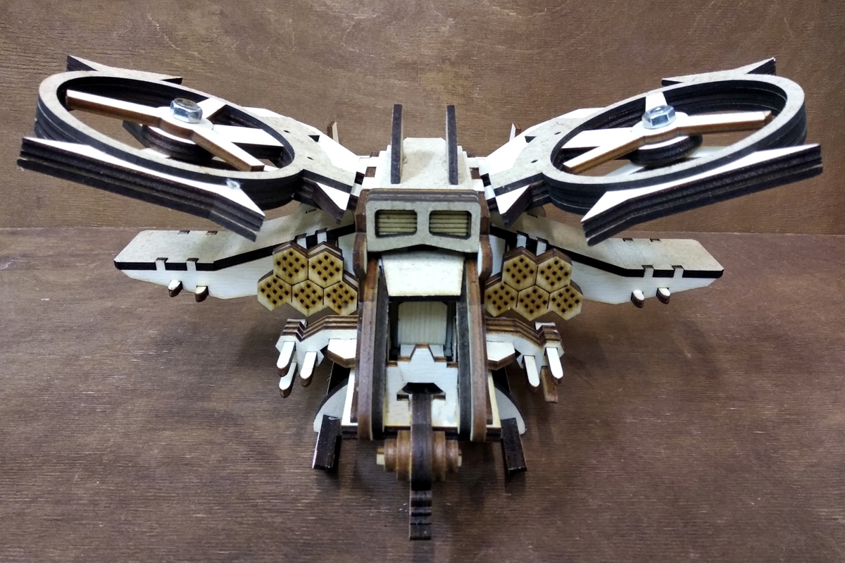 طرح آواتار هلیکوپتر عقرب مناسب برای استفاده در دستگاه های cnc چوب و cnc لیزر - laser cut scorpion helicopter avatar cdr file