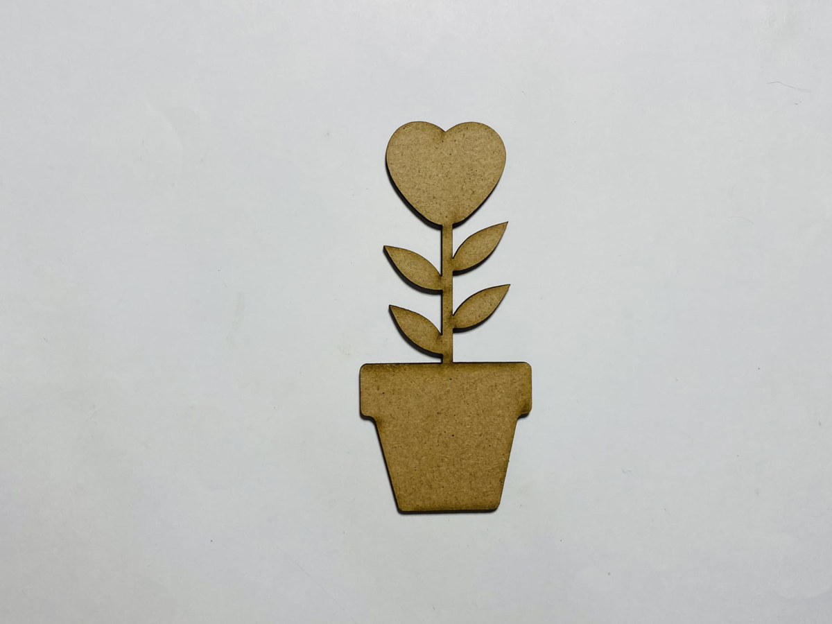 طرح گلدان چوبی ناتمام مناسب برای استفاده در دستگاه های cnc چوب و cnc لیزر - laser cut flower pot shape unfinished wood craft cutout cdr file