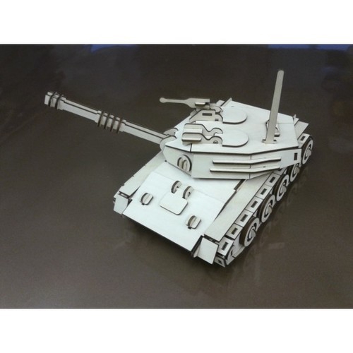 طرح مدل پازل سه بعدی تانک، مناسب برای استفاده در دستگاه های cnc چوب و cnc لیزر - tank 3d puzzle model laser cut cdr file