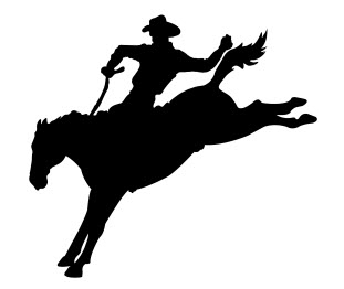 طرح کابوی در حال دویدن مناسب برای استفاده در دستگاه های cnc چوب و cnc لیزر - cowboy running silhouette dxf file