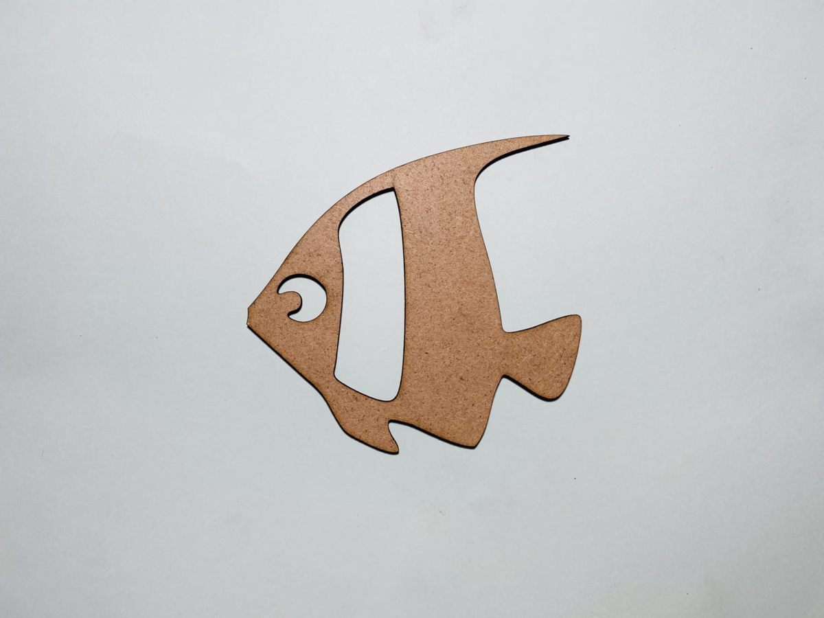 طرح ماهی چوبی مناسب برای استفاده در دستگاه های cnc چوب و cnc لیزر - laser cut wooden fish craft shape cdr file