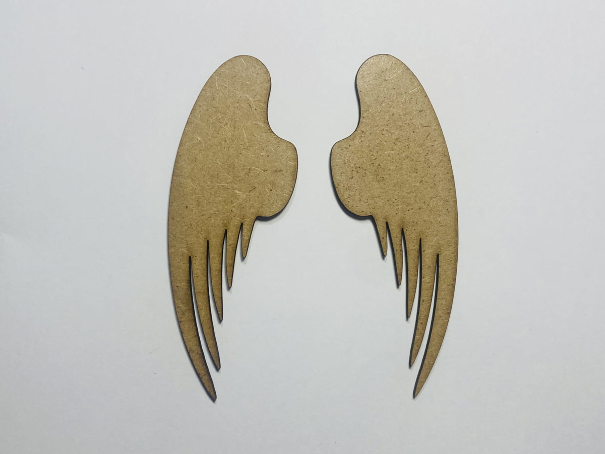 طرح برش بال فرشته چوبی با لیزر مناسب برای استفاده در دستگاه های cnc چوب و cnc لیزر - laser cut wooden angel wings cutout cdr file