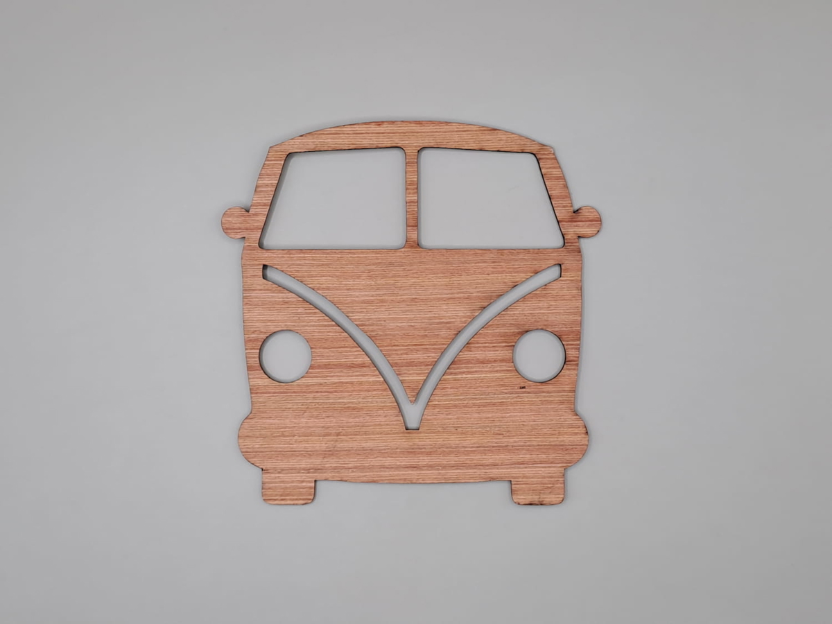 طرح ون چوبی طرح ون مناسب برای استفاده در دستگاه های cnc چوب و cnc لیزر - laser cut wood van cutout van shape unfinished cdr file