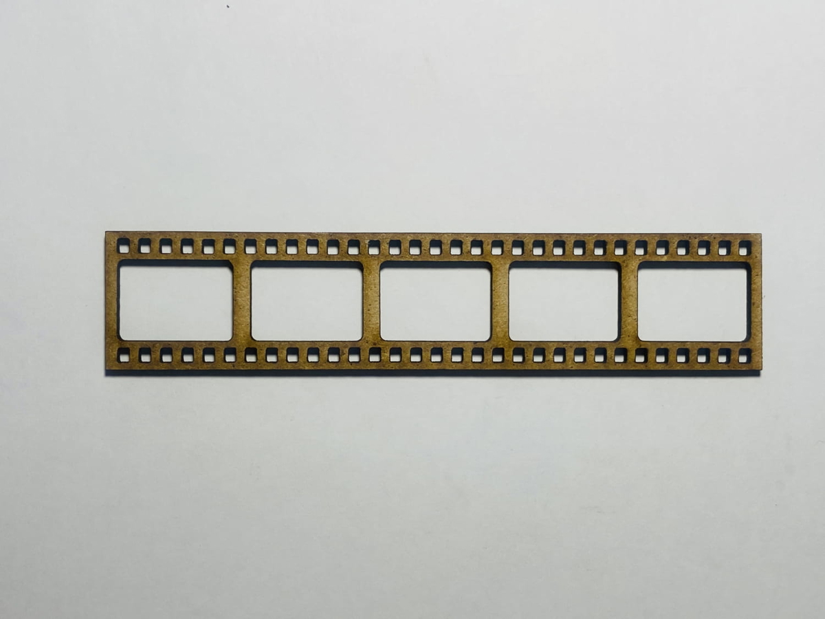 طرح حلقه فیلم به شکل چوب، حلقه فیلم برش چوبی مناسب برای استفاده در دستگاه های cnc چوب و cnc لیزر - laser cut film reel wood shape film reel wood cutout cdr file
