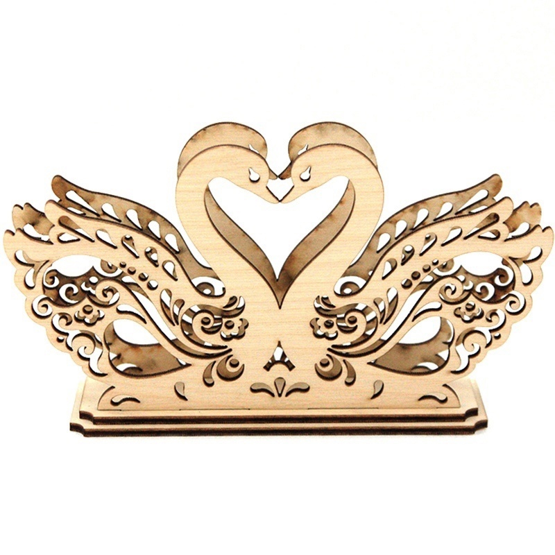 طرح جا دستمال کاغذی طرح قو مناسب برای استفاده در دستگاه های cnc چوب و cnc لیزر - laser cut swan napkin holder cdr file