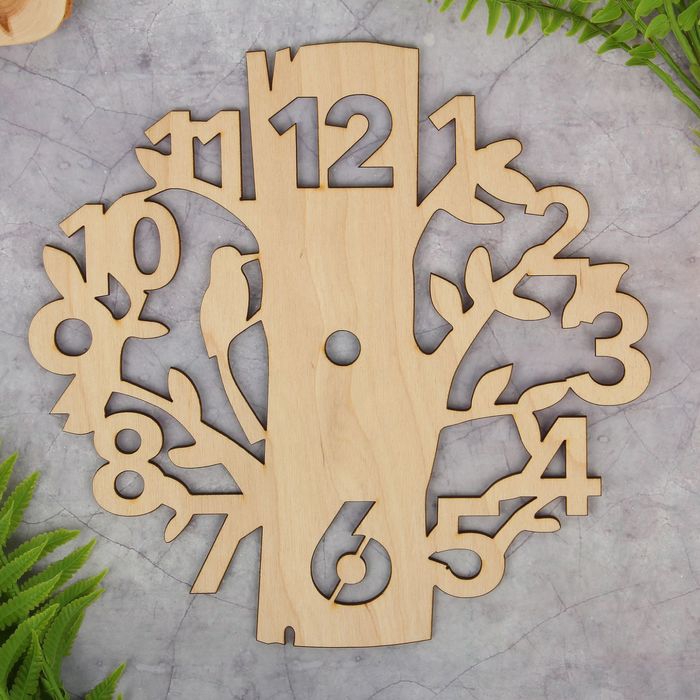 طرح ساعت دیواری طرح درخت و پرنده مناسب برای استفاده در دستگاه های cnc چوب و cnc لیزر - laser cut tree and bird wall clock cdr file