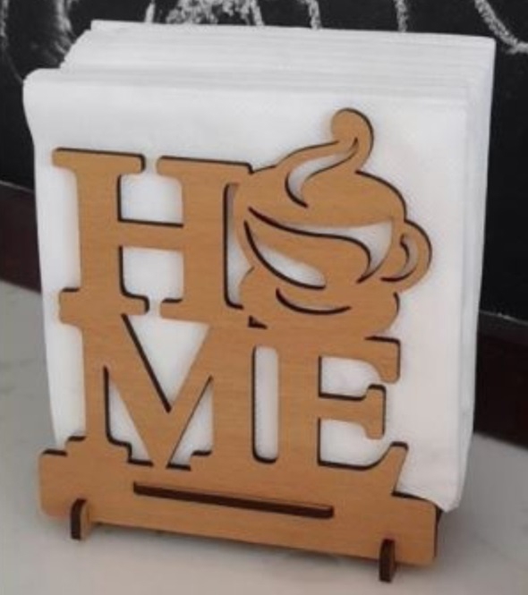طرح جا دستمال کاغذی چوبی مناسب برای استفاده در دستگاه های cnc چوب و cnc لیزر - laser cut wooden napkin holder cdr file