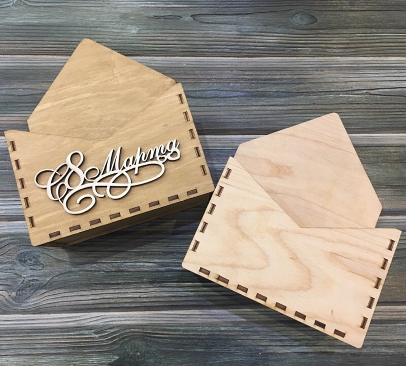 طرح پاکت نامه جعبه کادو مناسب برای استفاده در دستگاه های cnc چوب و cnc لیزر - laser cut envelope gift box dxf file