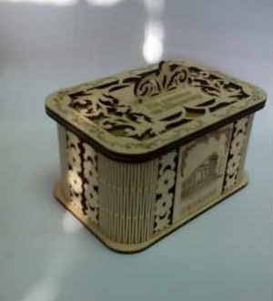 طرح جعبه جواهرات تخته سه لا مناسب برای استفاده در دستگاه های cnc چوب و cnc لیزر - laser cut decor jewelry box plywood cdr file