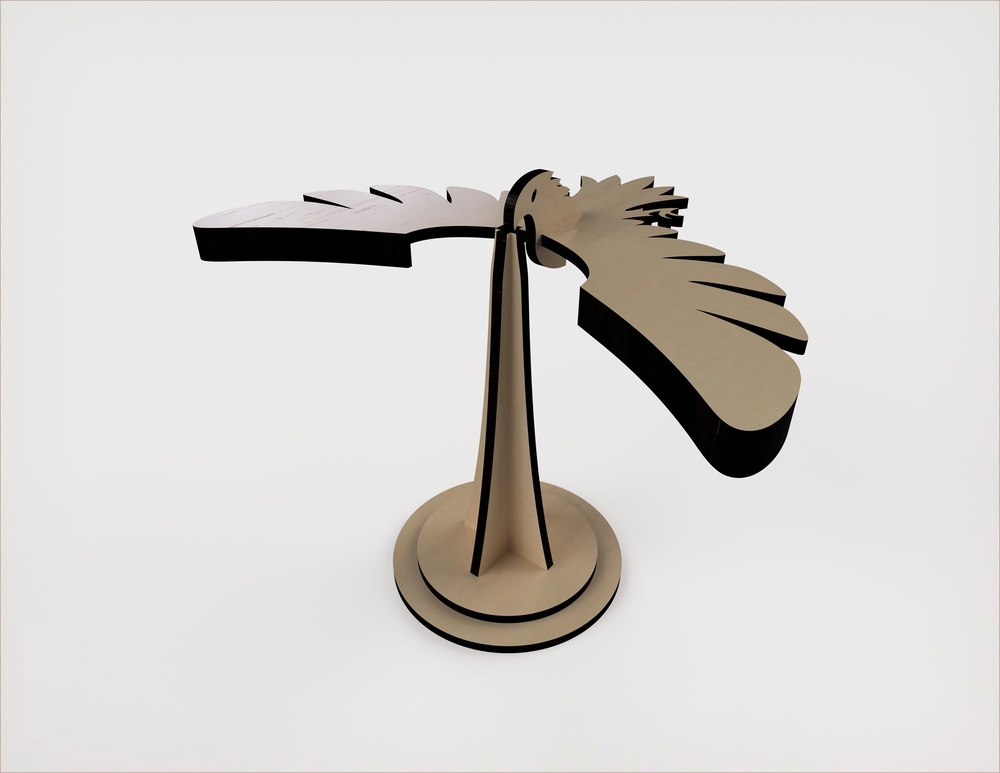 طرح مدل سه بعدی چوبی پرنده تعادلی برای اسباب بازی های آموزشی کودکان، مناسب برای استفاده در دستگاه های cnc چوب و cnc لیزر - laser cut balancing bird wooden model kit kids educational toys cdr file