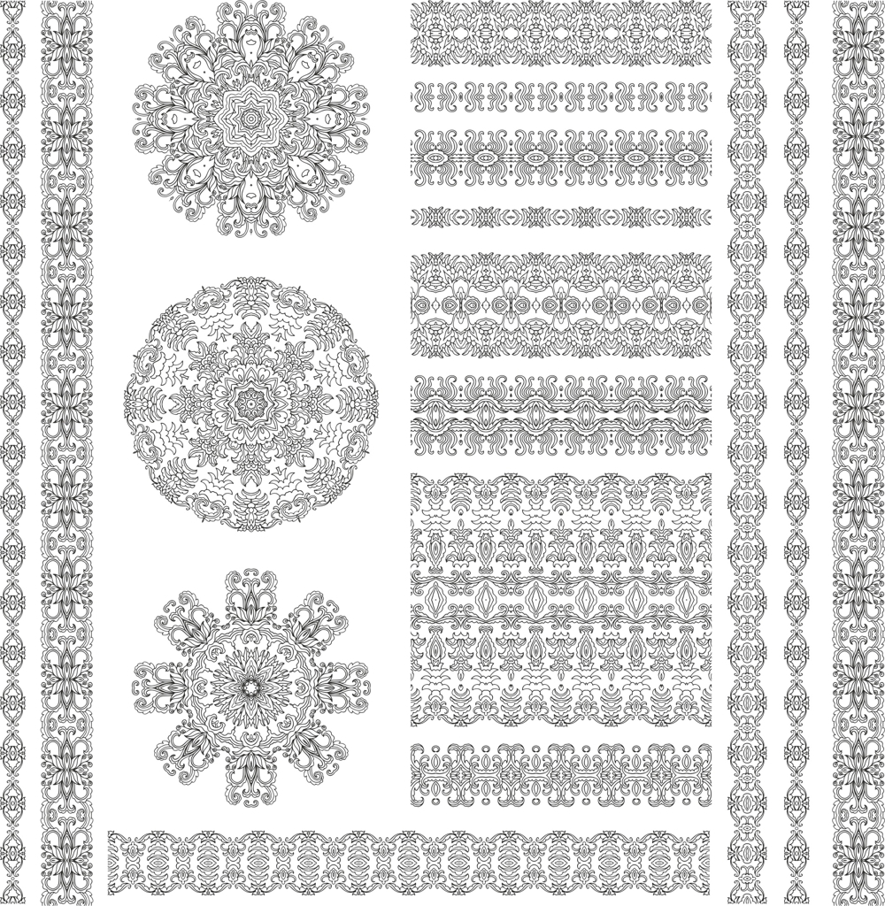 طرح نقش قومی مناسب برای استفاده در دستگاه های cnc چوب و cnc لیزر - ethnic pattern eps file