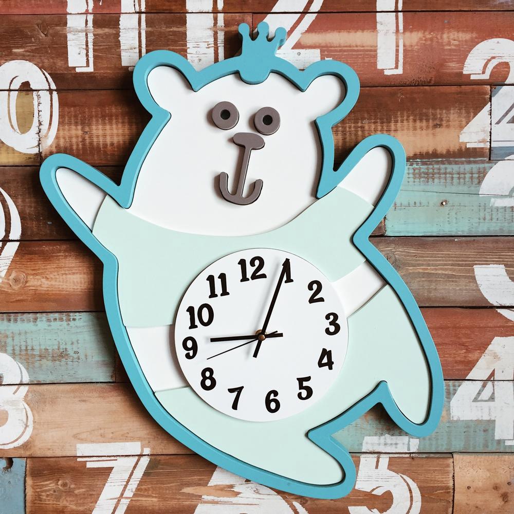 طرح ساعت دیواری اتاق کودک مناسب برای استفاده در دستگاه های cnc چوب و cnc لیزر - laser cut kids room wall clock cdr file
