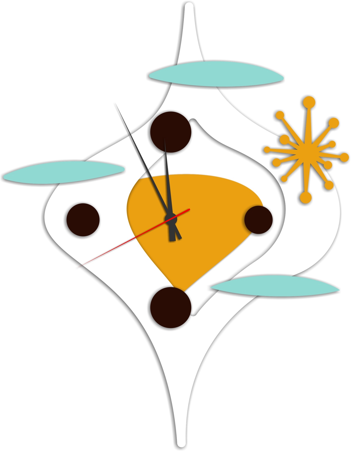 طرح ساعت دیواری مدرن مناسب برای استفاده در دستگاه های cnc چوب و cnc لیزر - laser cut modern design wall clock templates cdr file