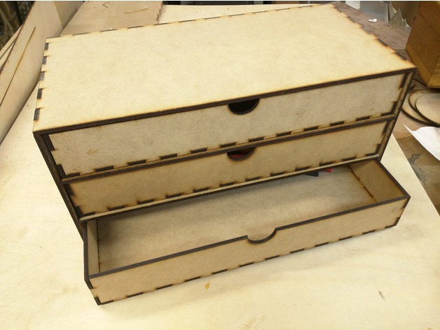 طرح کشو مناسب برای استفاده در دستگاه های cnc چوب و cnc لیزر - laser cut drawer organizer svg file