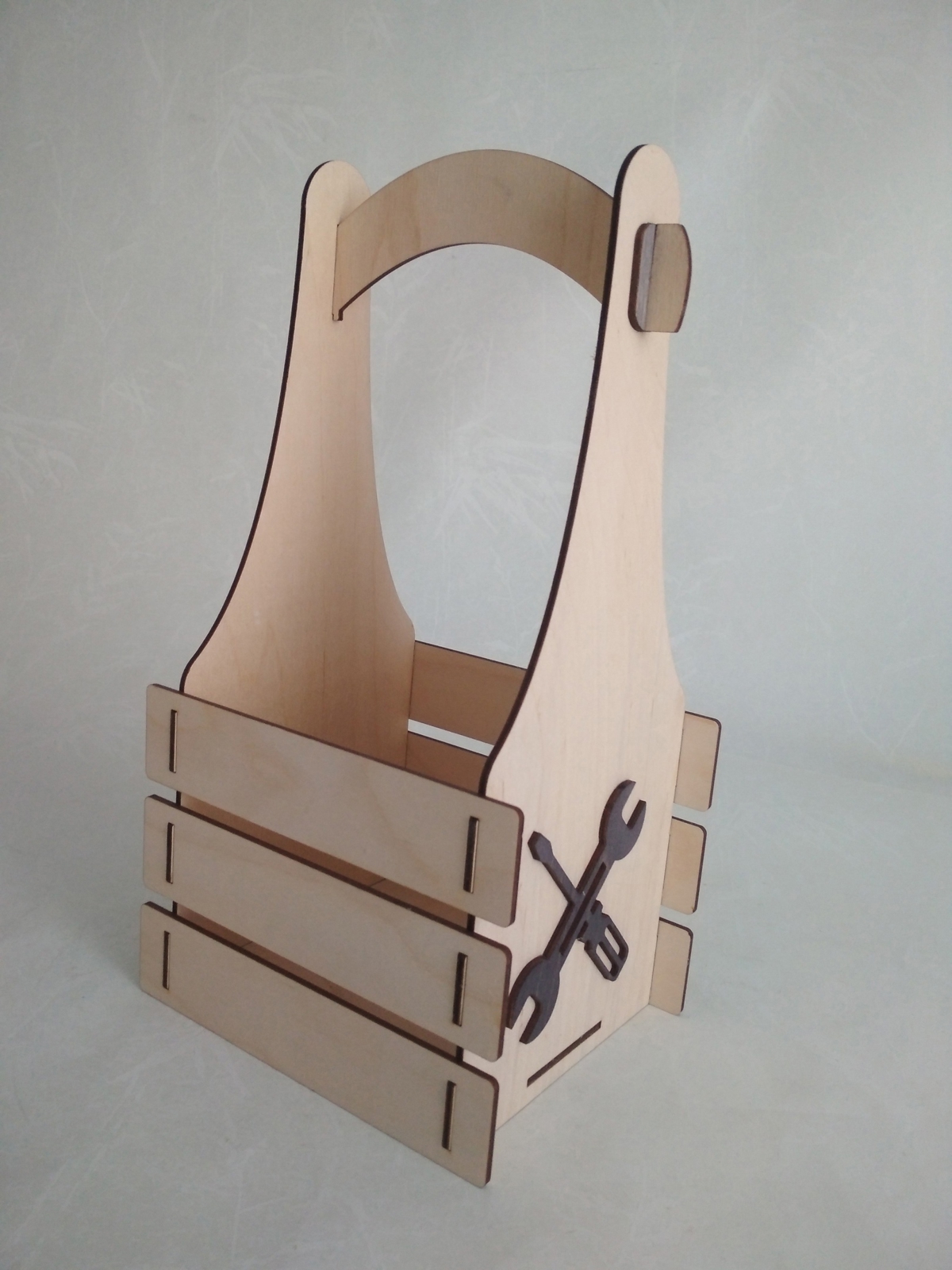 طرح فایل برش جعبه ابزار چوبی مخصوص لیزر مناسب برای استفاده در دستگاه های cnc چوب و cnc لیزر - laser cut wood tools box cdr file