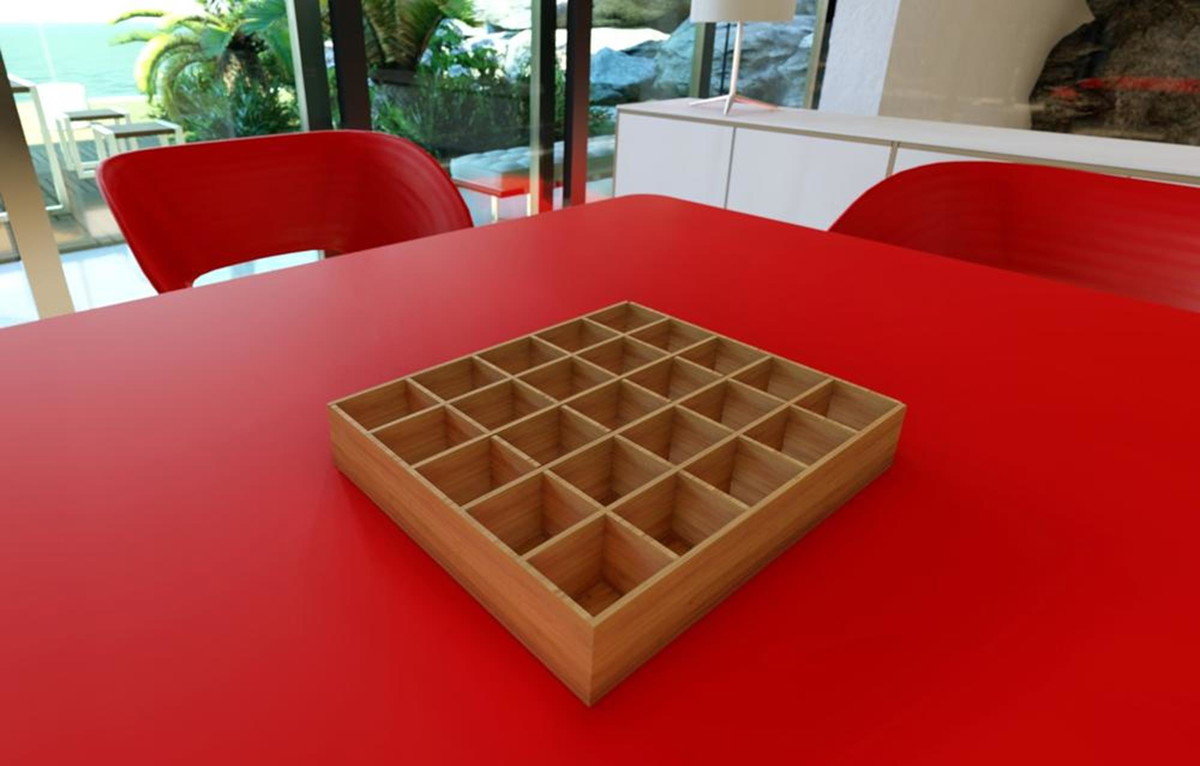 طرح برش جعبه چوبی برای لیزر برش مناسب برای استفاده در دستگاه های cnc چوب و cnc لیزر - laser cut wooden storage compartment box template cdr file