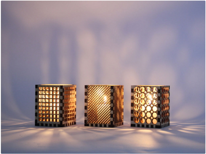 طرح جا شمعی مناسب برای استفاده در دستگاه های cnc چوب و cnc لیزر - laser cut candle holder cdr file
