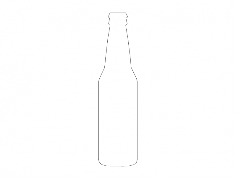 طرح بطری مناسب برای استفاده در دستگاه های cnc چوب و cnc لیزر - silueta de botella dxf file