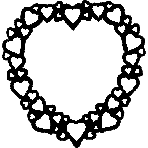 طرح قاب قلب مناسب برای استفاده در دستگاه های cnc چوب و cnc لیزر - heart frame dxf file
