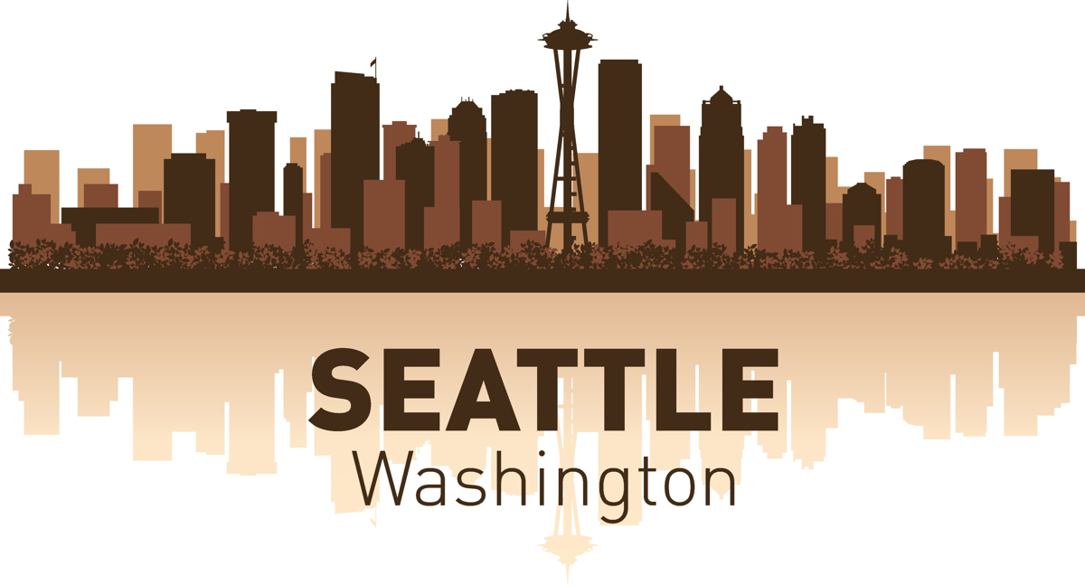 طرح اسکای‌لاین سیاتل مناسب برای استفاده در دستگاه های cnc چوب و cnc لیزر - seattle skyline cdr file