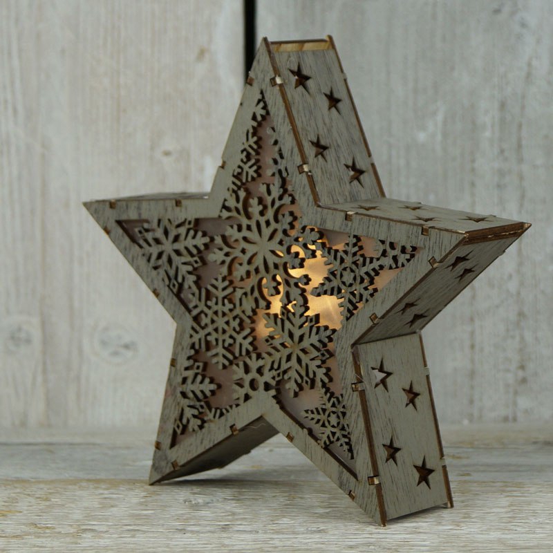 طرح چراغ ستاره ای مناسب برای استفاده در دستگاه های cnc چوب و cnc لیزر - star light lamp laser cut cdr file