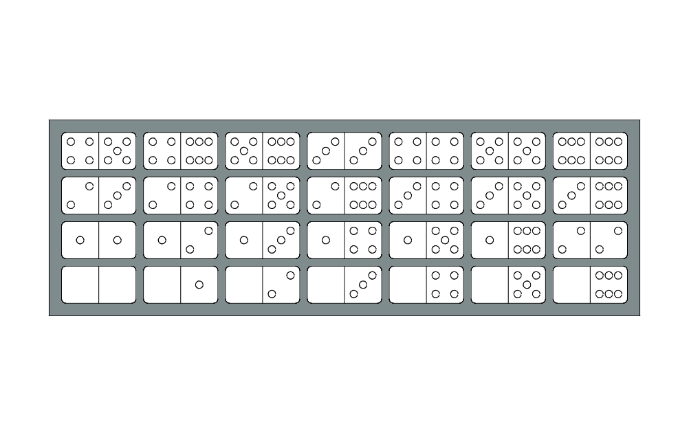طرح دومینو مناسب برای استفاده در دستگاه های cnc چوب و cnc لیزر - domino dxf file