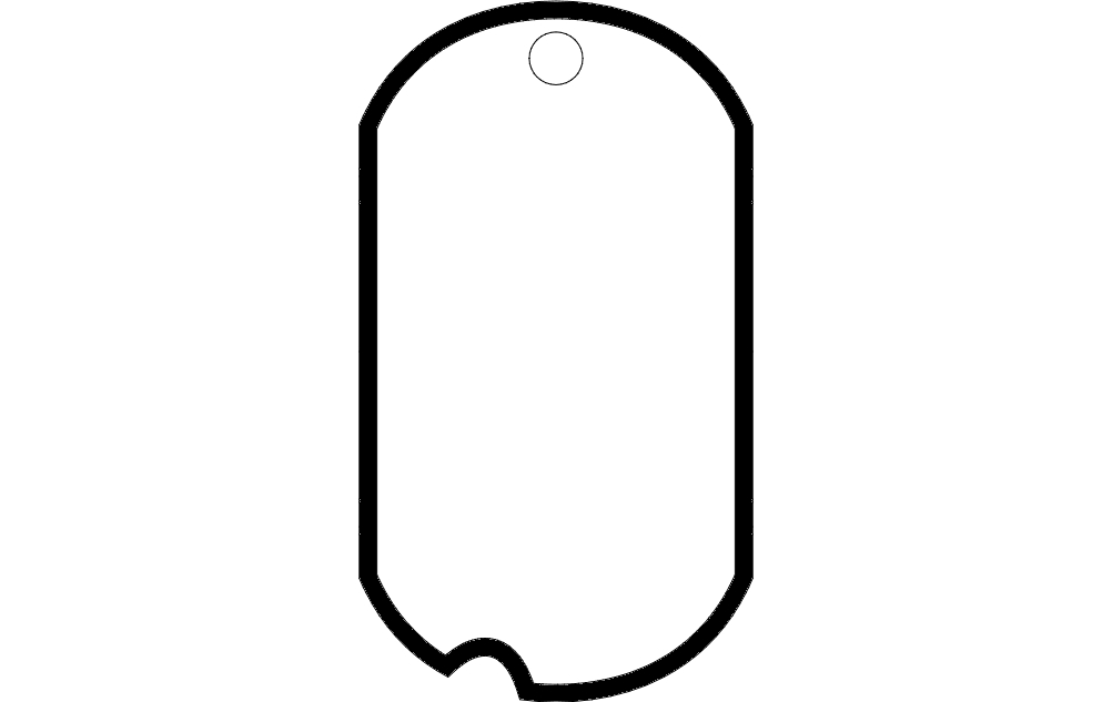 طرح پلاک سگ مناسب برای استفاده در دستگاه های cnc چوب و cnc لیزر - dog tag dxf file