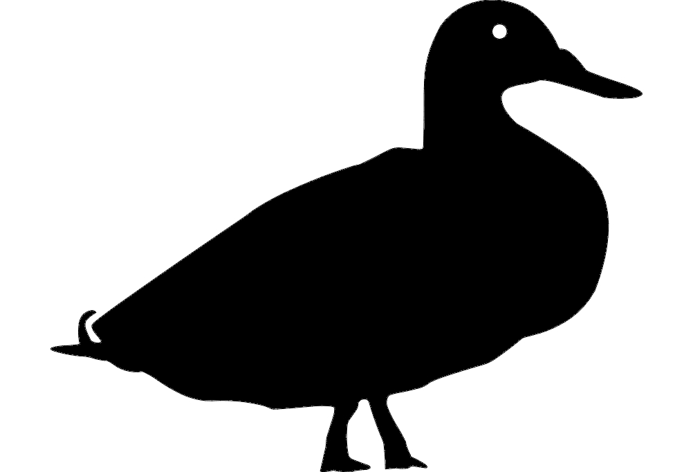 طرح حیوانات اردک مناسب برای استفاده در دستگاه های cnc چوب و cnc لیزر - animals duck dxf file