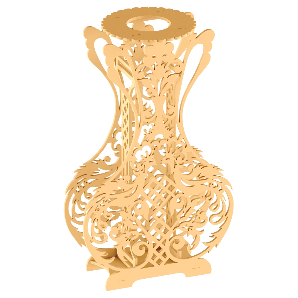 طرح گلدان های دست ساز برای تزیین منزل مناسب برای استفاده در دستگاه های cnc چوب و cnc لیزر - diy vases for decorating your home dxf file