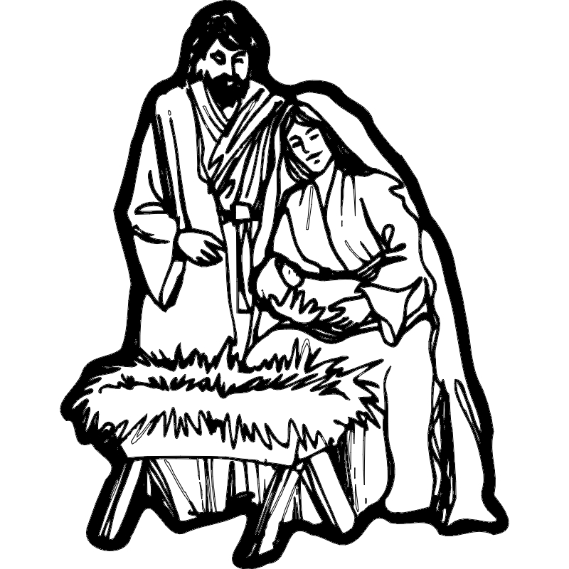 طرح صحنه میلاد مسیح مناسب برای استفاده در دستگاه های cnc چوب و cnc لیزر - nativity scene dxf file