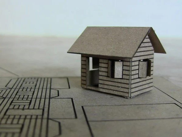 طرح مقوای خانه کوچک مناسب برای استفاده در دستگاه های cnc چوب و cnc لیزر - laser cut cardboard small house svg file