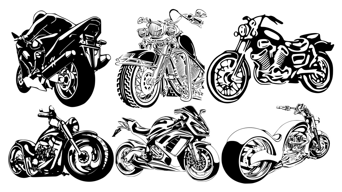 طرح تی شرت باشگاه موتورسواری مناسب برای استفاده در دستگاه های cnc چوب و cnc لیزر - motorcycle club t shirt design cdr file