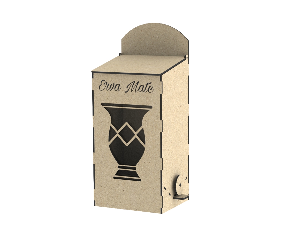 طرح کاشی برای همسر مناسب برای استفاده در دستگاه های cnc چوب و cnc لیزر - caixa para erba mate dxf file
