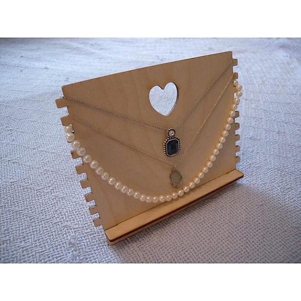 طرح پایه گردنبند مناسب برای استفاده در دستگاه های cnc چوب و cnc لیزر - necklace stand dxf file