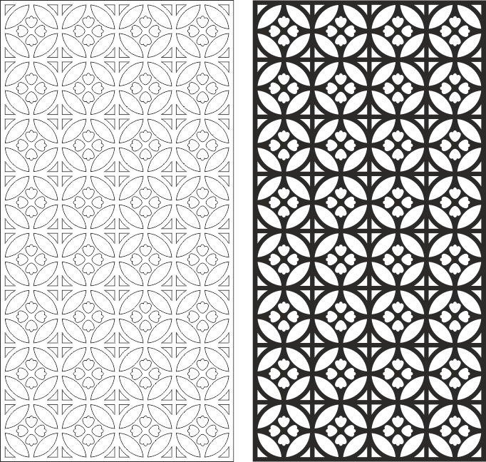 طرح فایل کورل cdr با طرح دایره بدون درز مناسب برای استفاده در دستگاه های cnc چوب و cnc لیزر - seamless pattern abstract circle pattern cdr file