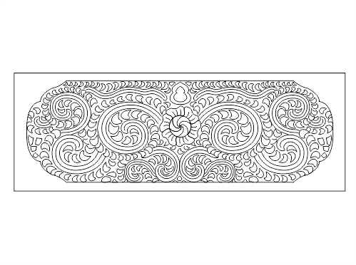 طرح فایل dwg طرح تزئینی مناسب برای استفاده در دستگاه های cnc چوب و cnc لیزر - decorative pattern dwg file