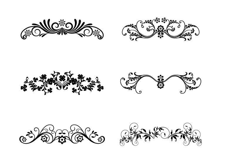 طرح عناصر طرح تزئینی گلدار وکتور مناسب برای استفاده در دستگاه های cnc چوب و cnc لیزر - vector floral ornamental design elements eps file