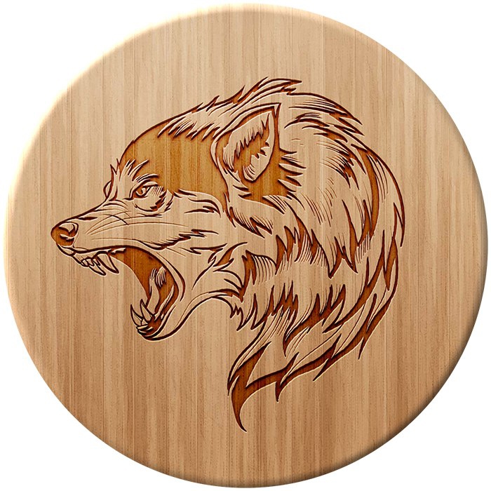 طرح گرگ مناسب برای استفاده در دستگاه های cnc چوب و cnc لیزر - wolf laser cut dxf file