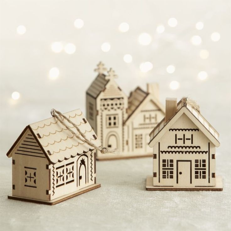طرح مدل خانه چوبی تزئینی مناسب برای استفاده در دستگاه های cnc چوب و cnc لیزر - laser cut decorative wooden house model cdr file