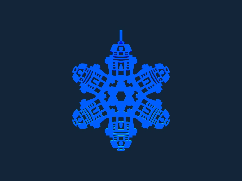 طرح دانه برف مناسب برای استفاده در دستگاه های cnc چوب و cnc لیزر - snowflake stl file
