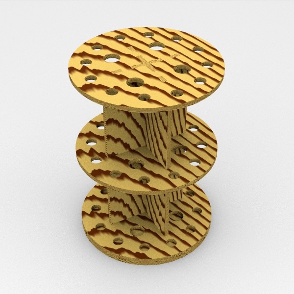 طرح جای قلم موی مناسب برای استفاده در دستگاه های cnc چوب و cnc لیزر - laser cut paint brush holder dxf file