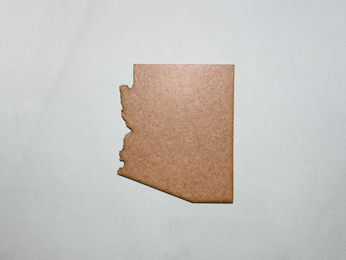 طرح ناتمام آریزونا مناسب برای استفاده در دستگاه های cnc چوب و cnc لیزر - laser cut arizona unfinished cutout shape cdr file